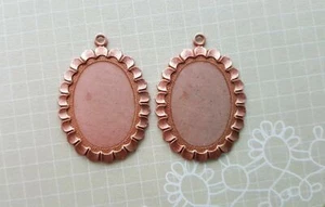 25x18mm Rose Gold Ox Settings (2) - RGS9401-1 - Picture 1 of 2