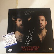 BROTHERS OSBORNE SIGNED AUTOGRAPH 11x11 INSERT PHOTO ACOA COUNTRY