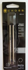 Cross Black Fine Ballpoint Refill Pen 2 Refills 8514-2 NEW SEALED