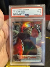 1994 BOWMAN'S BEST WHITE SOX FRANK THOMAS RED REFRACTOR #55 PSA 9 MINT