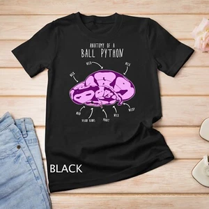 Camiseta unisex Anatomy of a Ball Python, divertida mascota reptil amante de las serpientes - Imagen 1 de 15