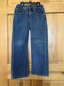 Faded Glory Boys Straight Leg Jeans Medium Blue size 8 adjustable waist - Picture 1 of 4