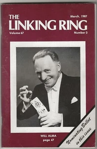 The Linking Ring Magic Magicians Magazines 1987 March - Picture 1 of 1