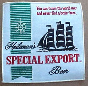 SPECIAL EXPORT BEER large jacket PATCH with black SHIP, Heileman WISCONSIN NICE - Picture 1 of 1
