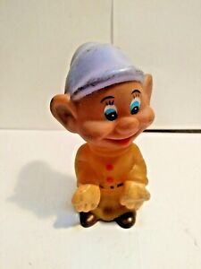 Vintage Dopey From Snow White Squeaky Rubber/Plastic Toy 5in. Mrb4C
