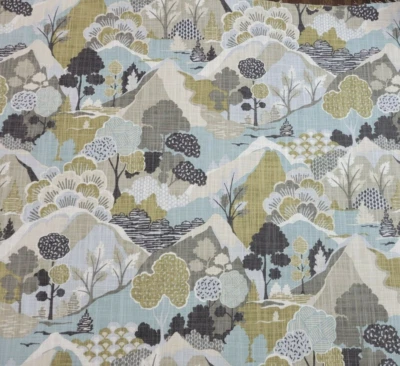 Washburn in Silver Sage BTY Covington 100% Cotton Slub 54" Mountain Tree - Image 1 of 2