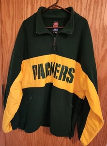 Green Bay Packers NFL Vintage Mirage 1/4 Zip Pullover Fleece  Football XXL - Picture 1 of 12