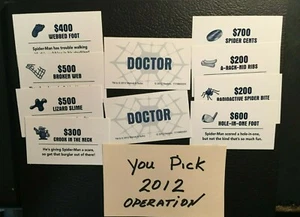 Operation Spider Man DOCTOR CARDS You Pick 2012 Hasbro GAME REPLACEMENT PIECES - Picture 1 of 13