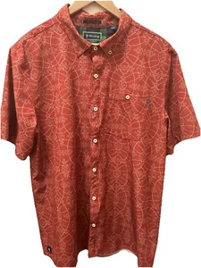 William Murray Herren Geometrisches Kurzarm Button Down Golf Shirt XL Fußball - Bild 1 von 10