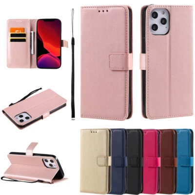 Case For iPhone 16 15 14 13 12 11 Pro Max Xr Xs 7 Leather Stand Flip Card Cover - Image 1 of 4