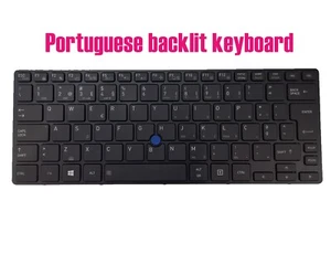 Portuguese backlit keyboard for Toshiba Tecra X40-D TBM16N66P0J356 G83C000J95PT - Picture 1 of 1