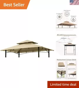UV-Resistant 5x8 Grill Shelter Canopy Top – Double Tiered Cover for L-GG001PST-F - Picture 1 of 7