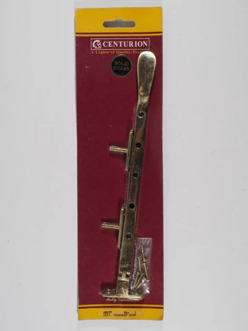 Solid Brass Victorian Casament Stay 250mm Window Spoon Arm Handle Pull Lock Cover