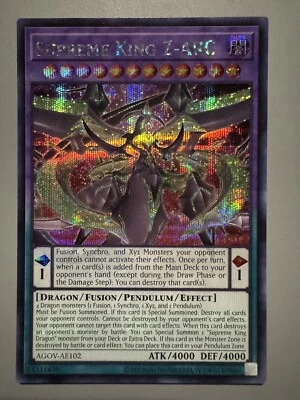 YUGIOH SUPREME KING Z-ARC (PENDULUM) ASIA ENGLISH EDITION AGOV-AE102 SECRET RARE - Image 1 of 3