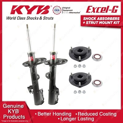 2x Front KYB Shock Absorbers + Strut Mount Kit for Lexus RX350 GGL15R SUV 09-12 - image 1 of 3