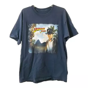 Camiseta Indiana Jones Raiders of the Lost Ark Azul Vintage Años 80 Grande - Imagen 1 de 5