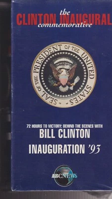 bill Clinton inauguration '93 2x  vhs sealed 72 hours to victory behind scenes - Image 1 of 2