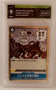 2023 One Piece Kingdoms of Intrigue OP04-056 Japanese Gum-Gum Red Roc DG 9 Mint - Picture 1 of 2