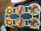 Vintage embossed die cut paper scraps MLP #1203 FLOWER CIRCLES