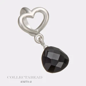 Authentic Endless Sterling Silver Black Heart Grip Drop Bead 43273-2 - Picture 1 of 1