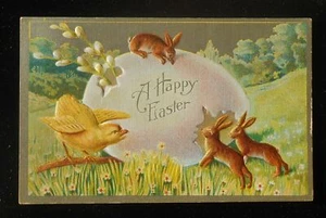 1910 Ostergrüße angepisstes Küken Hase Eindringlinge lassen meine Muschi Weide allein - Bild 1 von 1