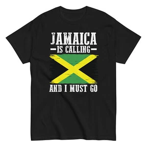 Patriotic Jamaican Roots | Jamaica Is Calling I Must Go T-Shirt - Picture 1 of 7