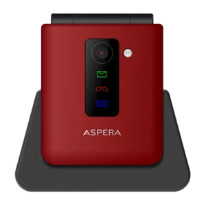 Aspera F50 Seniors 4G BIG button FLIP mobile phone with CRADLE 2024 MODEL - Red - Picture 1 of 4