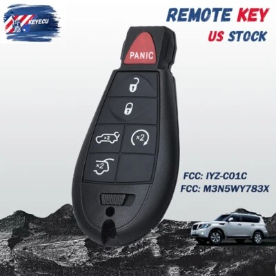 Keyless Remote Key Fob for Jeep Grand Cherokee 2008 - 2013 IYZ-C01C M3N5WY783X Foto 1 de 4