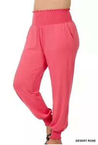 3X Pantalones Largos Cintura Alta Callada Salón Joggers Suaves Elastizados - Imagen 1 de 3