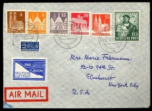 GERMANY AIRMAIL  COVER TO NEW YORK (K2758) - Picture 1 of 2