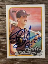 SID BREAM 1989 Topps # 126 autographed signed Card PITTSBURGH PIRATES IP Auto
