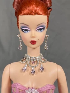 Pendientes Collar Rosa para Barbie Piedra de Seda Amapola Parker Integrity Toys Muñeca 12" - Imagen 1 de 7