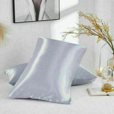Funda de almohada de fibra sedosa 100 % pura 1-2 piezas funda de almohada para cama para cabello y piel cómoda Foto 1 de 4