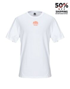 RRP€126 MSGM X SUNDEK T-Shirt Size M White Logo Short Sleeves Round Collar
