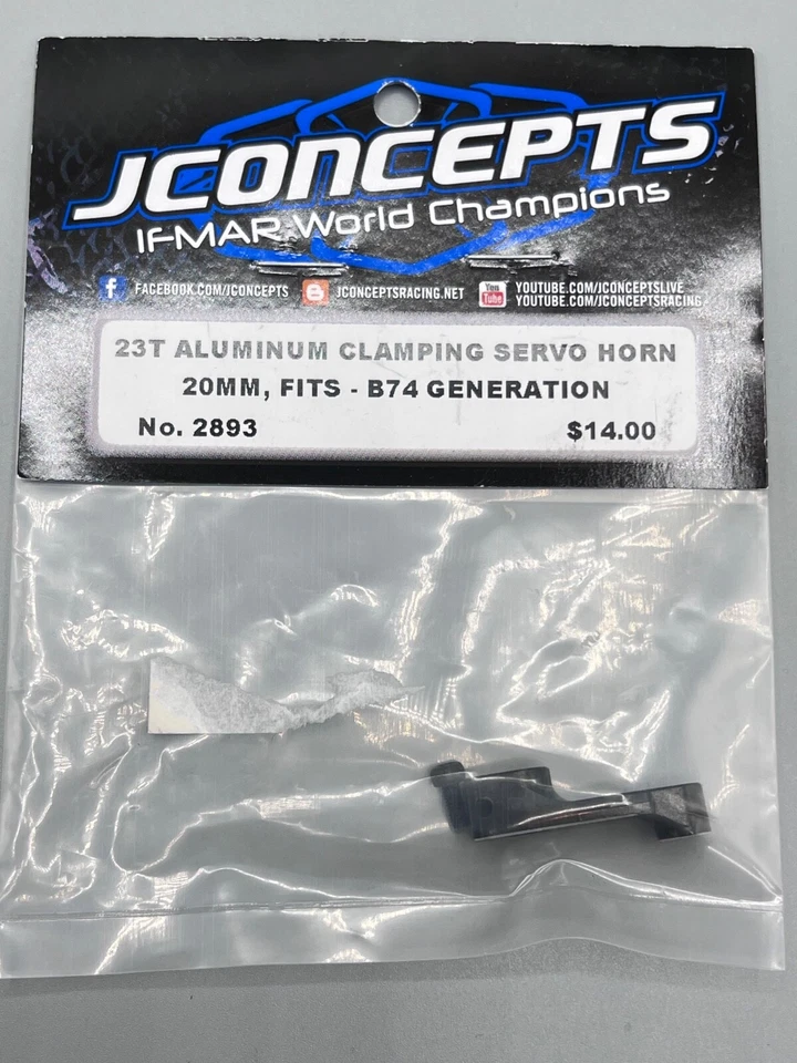 NEW JConcepts B74.1 20mm Aluminum Clamping Servo Horn (23T-JR/Airtronics/KO)2893 - Image 1 of 2