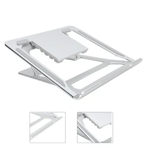 Notebook Stand Folding Portable Silver C6 Laptop Bracket For 11‑17in Laptops NEW - Afbeelding 1 van 12