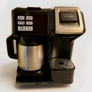 Hamilton Beach FlexBrew Trio; 12 Cup/Single K-Cup Pod -- Stainless Steel Carafe - Picture 1 of 14