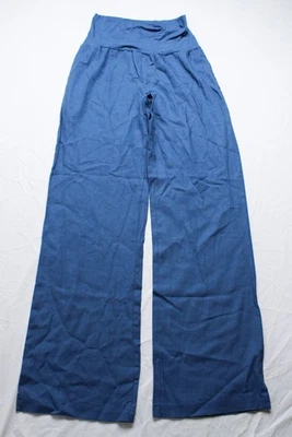 Love Tree Women's High Rise Elastic Waist Straight Leg Pants AP2 Blue Medium - Image 1 of 4