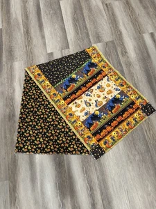 Handmade Quilted Table Runner 21x56” HALLOWEEN PUMPKINS CANDY CORN - Picture 1 of 9
