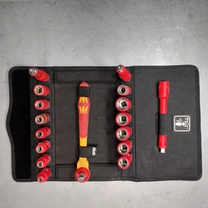 WERA 3/8" Drive 17 Piezas Aislado 8100 SB VDE 1 Juego de Enchufes y Trinquete, T6839 - Imagen 1 de 7