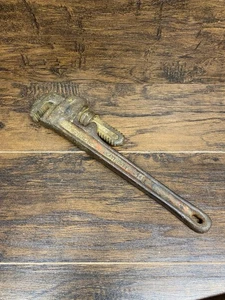 Chiave per tubi rigida 12" resistente Ridge Tool Co. Elyria Ohio USA acciaio vintage - Foto 1 di 7