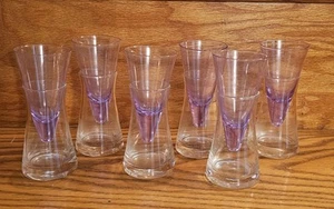 12er Set 6 Schnapsgläser Lila 6 Kühler - Bild 1 von 10