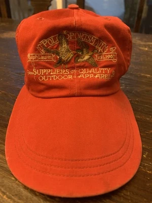 Vintage Polo Ralph Lauren Sportsman Outdoor Apparel USA Made Large Red  Hat Cap - Image 1 of 4