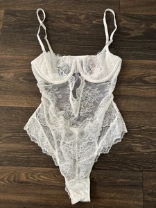 Victoria's Secret Teddy weiß Spitze Gr. XS neu mit Etikett - Bild 1 von 5