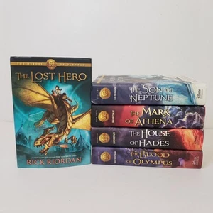The Heroes Of Olympus Complete 1-5 Hardcover Book Lot Rick Riordan First Edition - Imagen 1 de 17