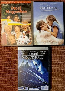 3 DVD MOVIES, Steel Magnolias, The Notebook,Edward Scissorhands-10th Anniversary - Picture 1 of 20