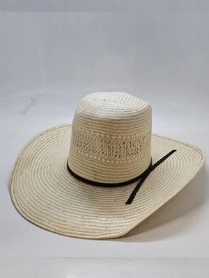 Chapéu de cowboy palha juta 25x Rodeo King novo com etiquetas tamanho 7 1/4 - Imagem 1 de 4