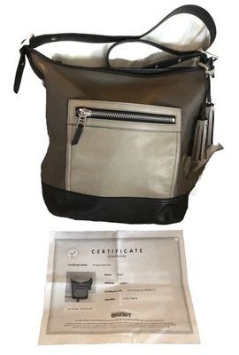 蔻驰 Legacy 米色/棕色拼色大号手提所有托特包行李袋带真品证明 — 第 1/4 张图片