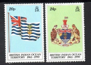 B.I.O.T MNH 1990 SG108-9 25 aniversario de B.I.O.T. - Imagen 1 de 1