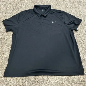 Nike Dri-for Polo Maglia Manica Corta Uomo 4XL Nero Classico - Foto 1 di 7